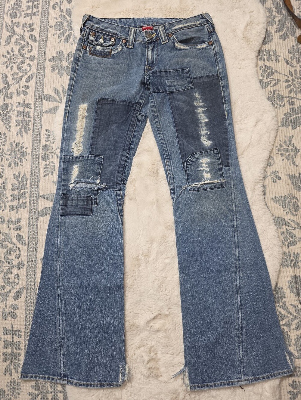 True Religion Y2K Joey Patchwork Flare Jeans 30